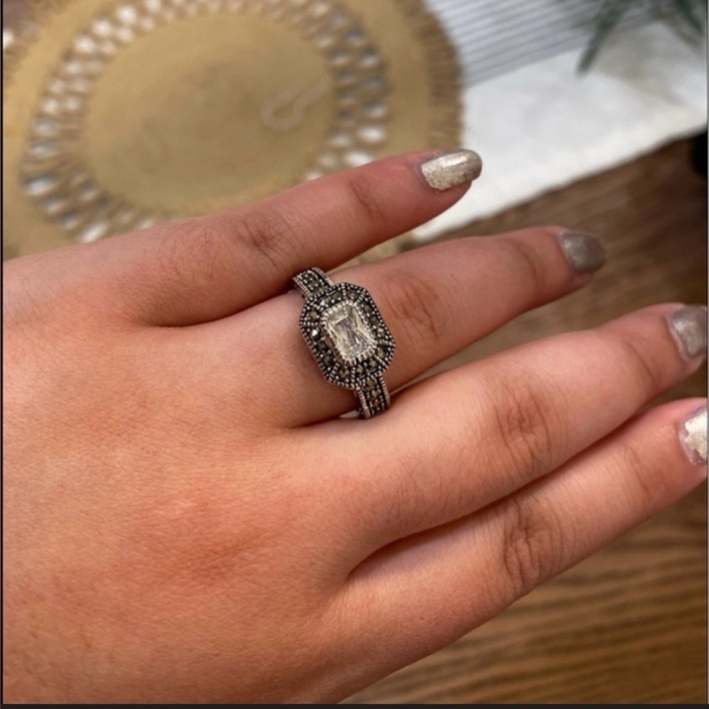 Reign Genuine Marcasite and CZ Ring Women's Ring Size 6 - Picture 11 of 14